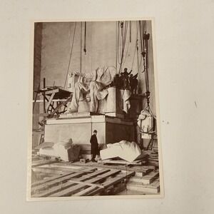 Assembling Lincoln Statue 1920 National Archives and Records Postcard WA DC